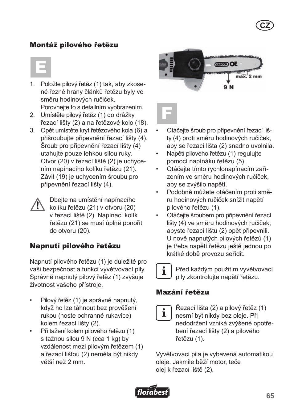 Florabest FHE 550 A1 User Manual | Page 65 / 118