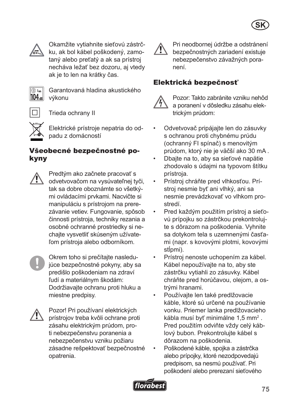 Florabest FHE 550 A1 User Manual | Page 75 / 118