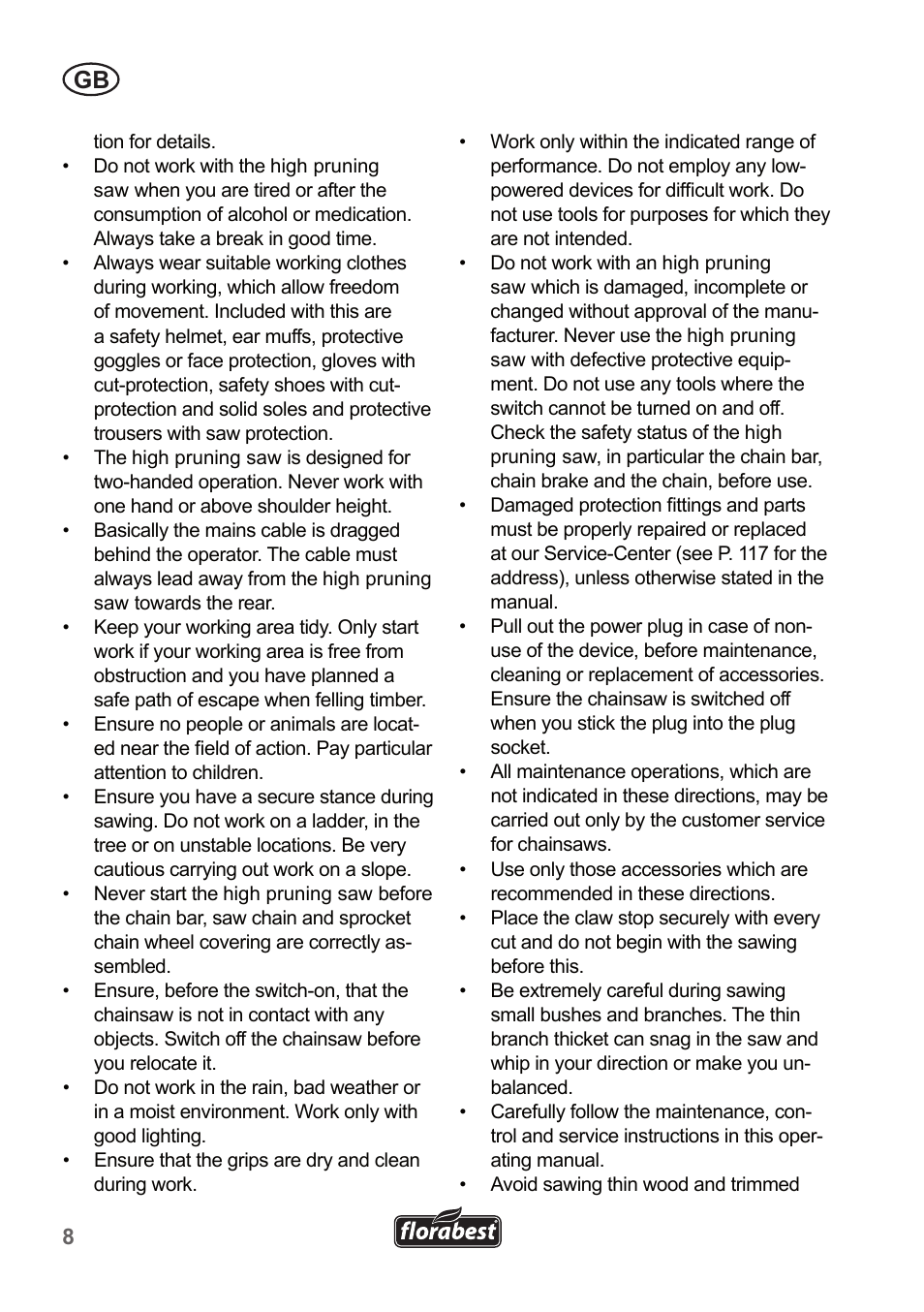 Florabest FHE 550 A1 User Manual | Page 8 / 118