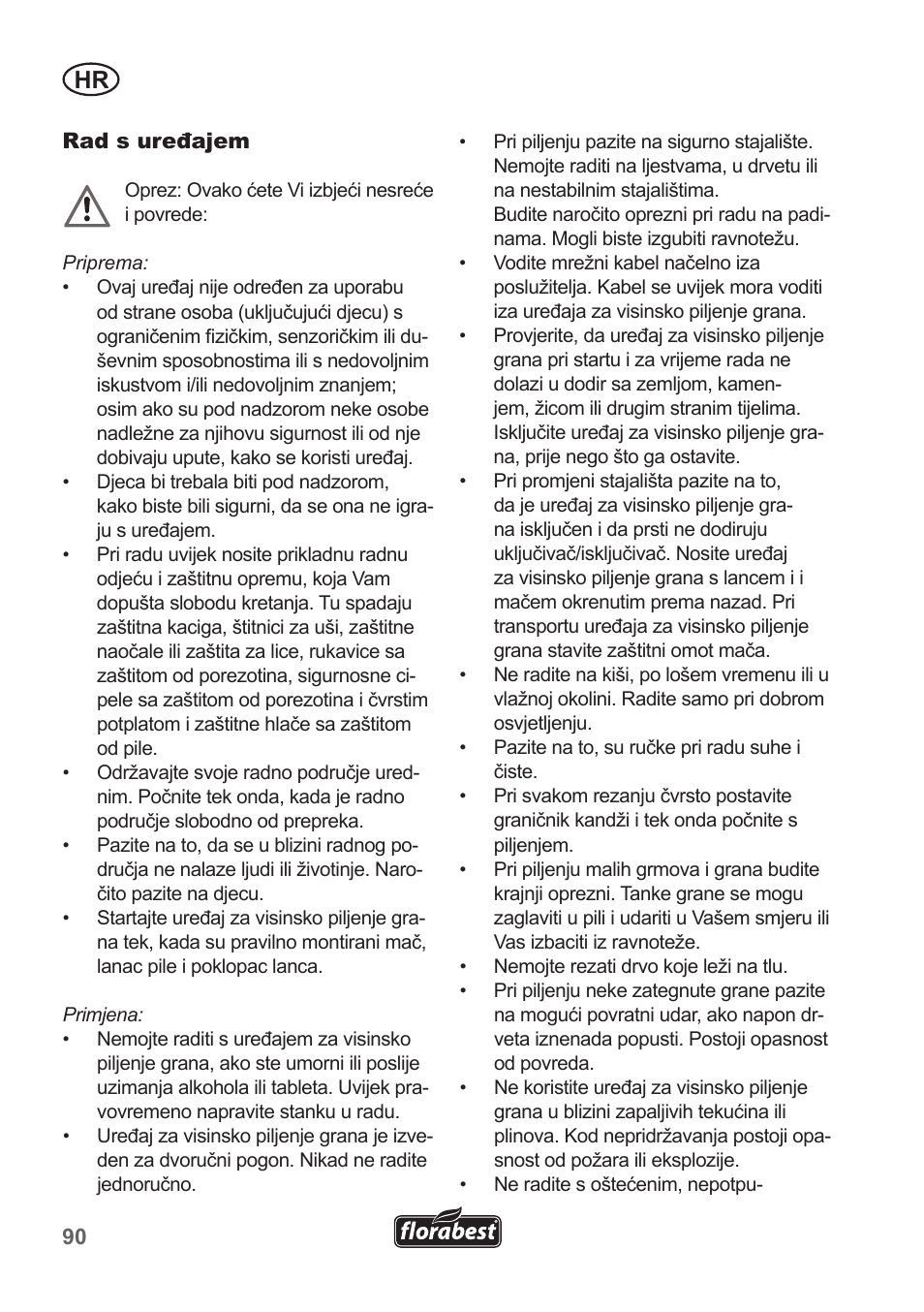 Florabest FHE 550 A1 User Manual | Page 90 / 118