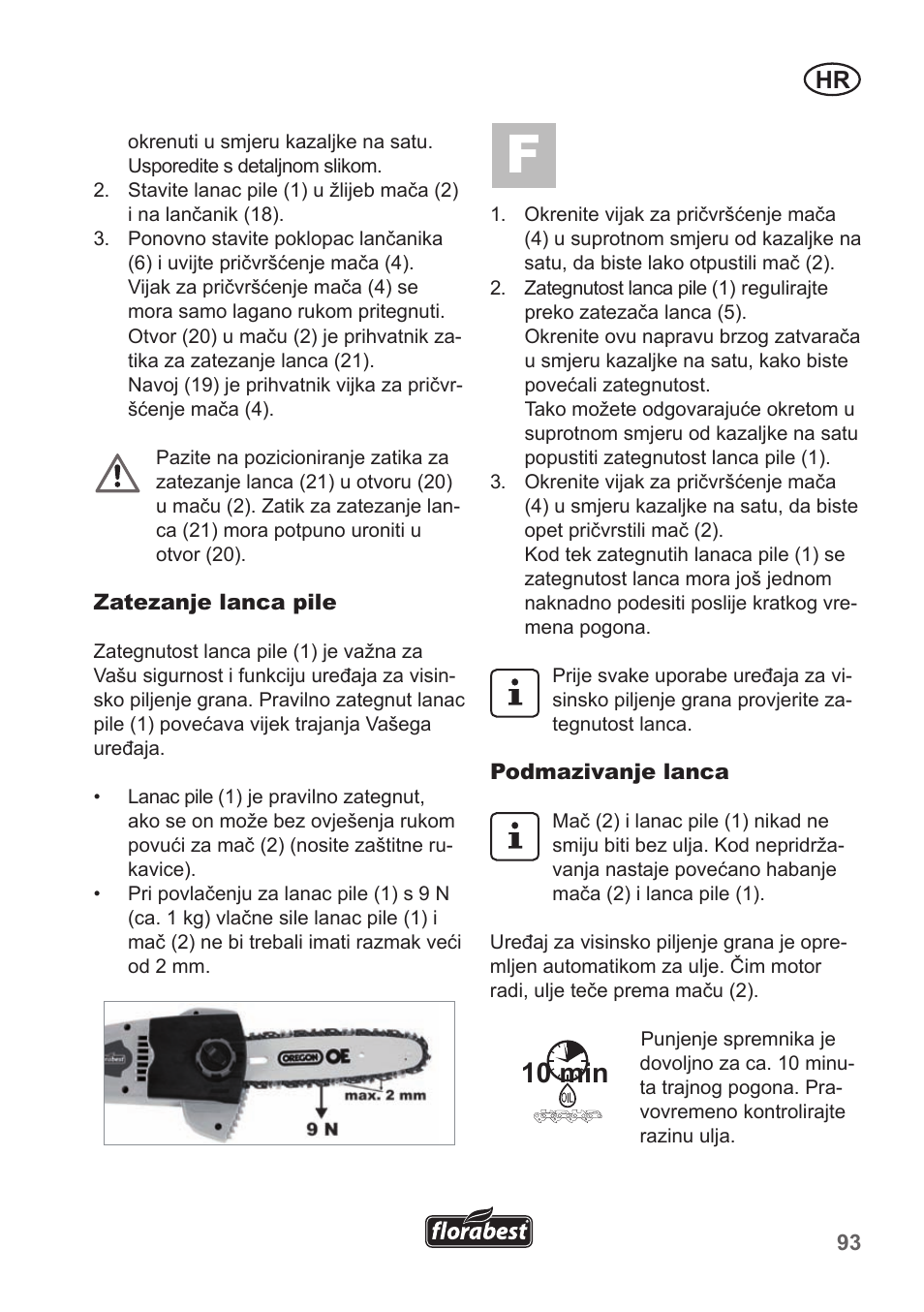 10 min | Florabest FHE 550 A1 User Manual | Page 93 / 118