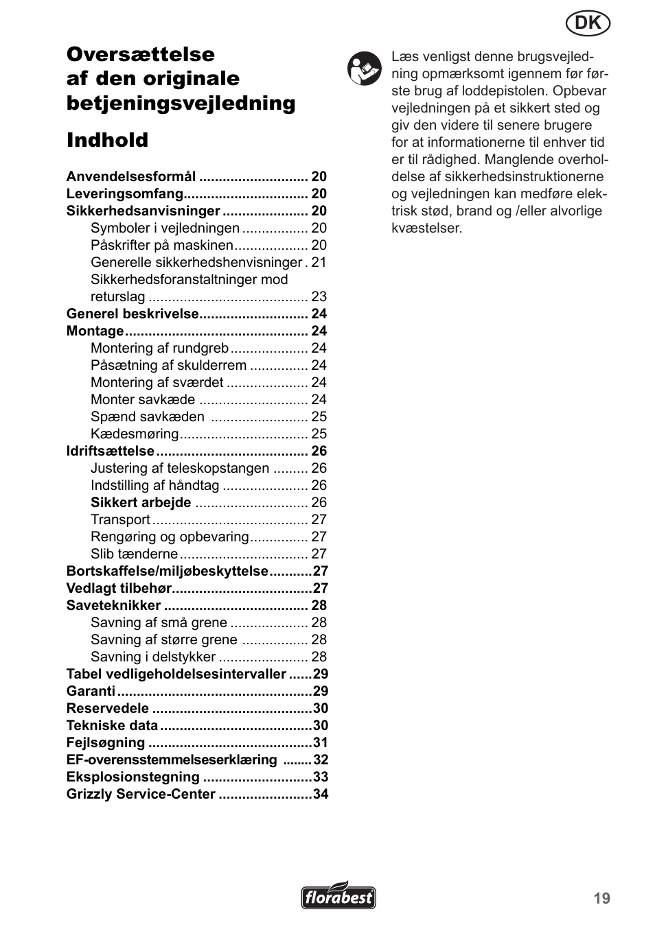 Florabest FHE 550 A1 User Manual | Page 19 / 35