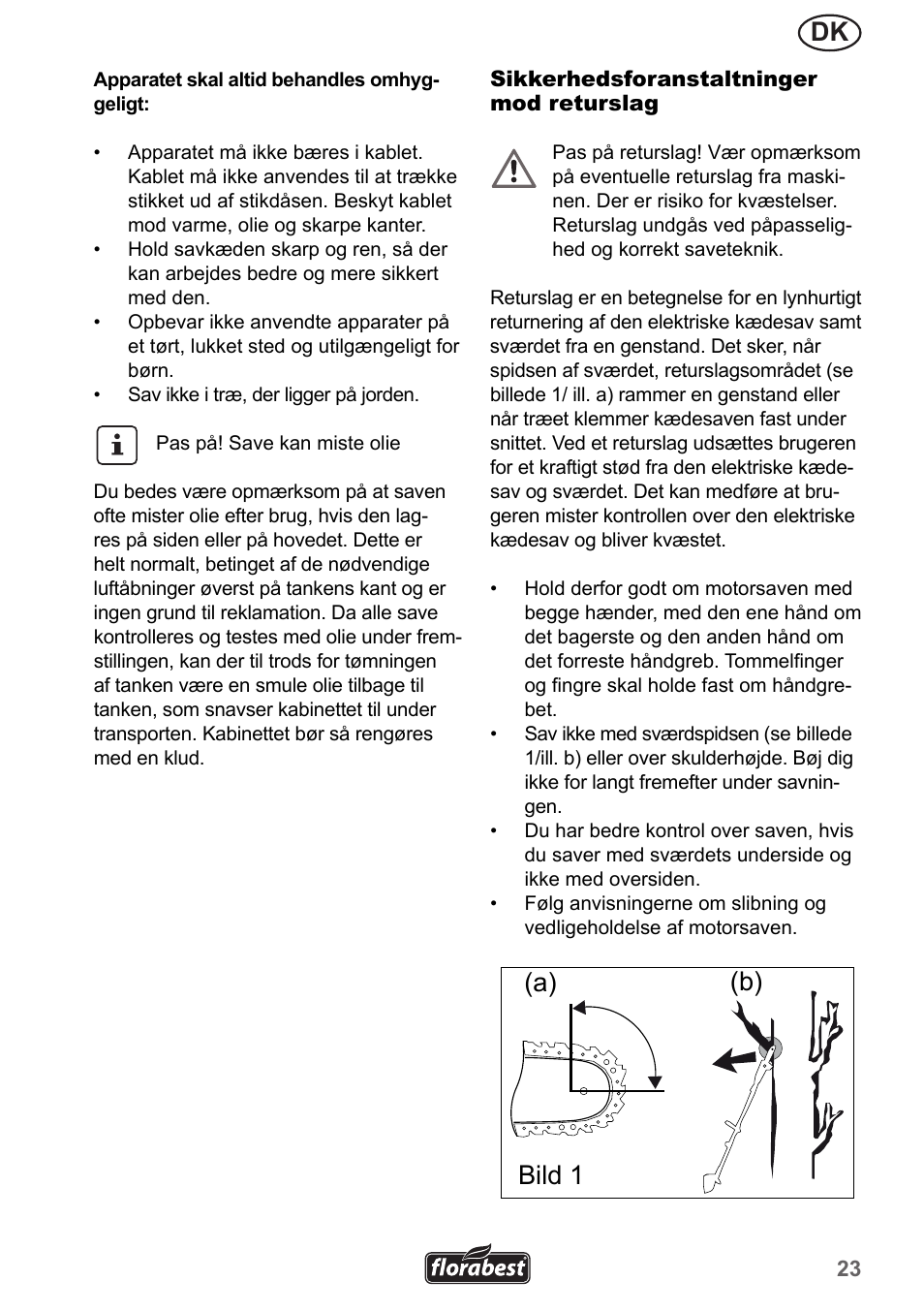 B) (a) bild 1 | Florabest FHE 550 A1 User Manual | Page 23 / 35