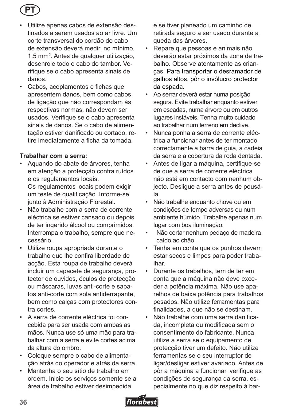 Florabest FHE 550 A1 User Manual | Page 36 / 79