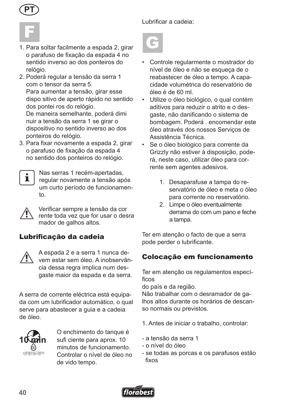 10 min | Florabest FHE 550 A1 User Manual | Page 40 / 79