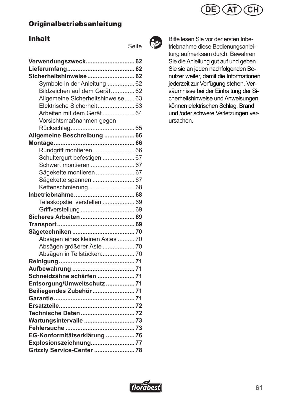 Ch at de | Florabest FHE 550 A1 User Manual | Page 61 / 79