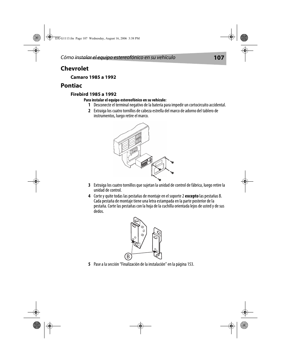 107 chevrolet, Pontiac | Dynex DX-G1113 User Manual | Page 107 / 156