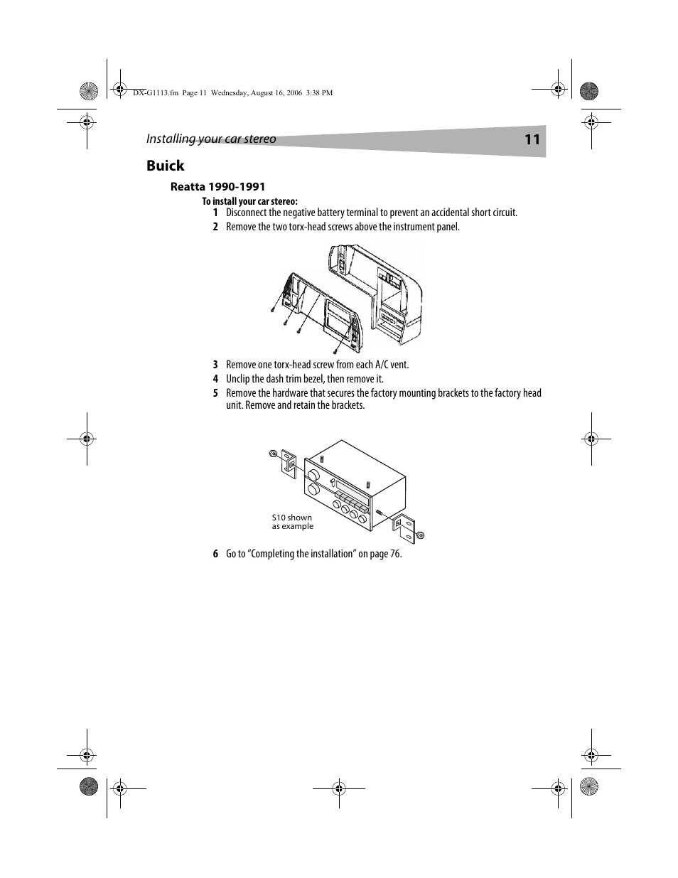 11 buick | Dynex DX-G1113 User Manual | Page 11 / 156