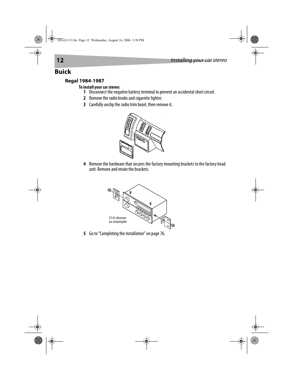 Buick | Dynex DX-G1113 User Manual | Page 12 / 156