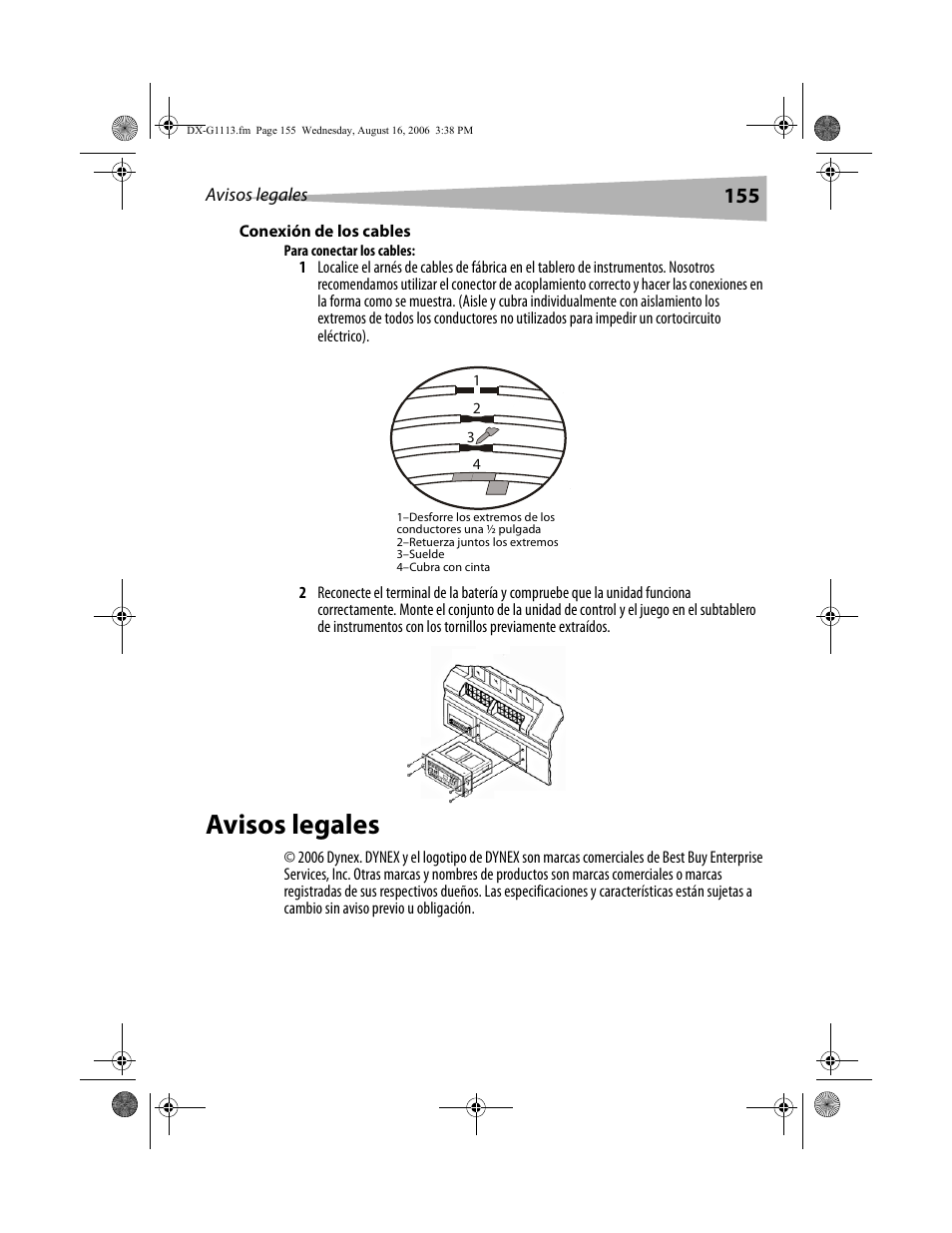 Avisos legales | Dynex DX-G1113 User Manual | Page 155 / 156