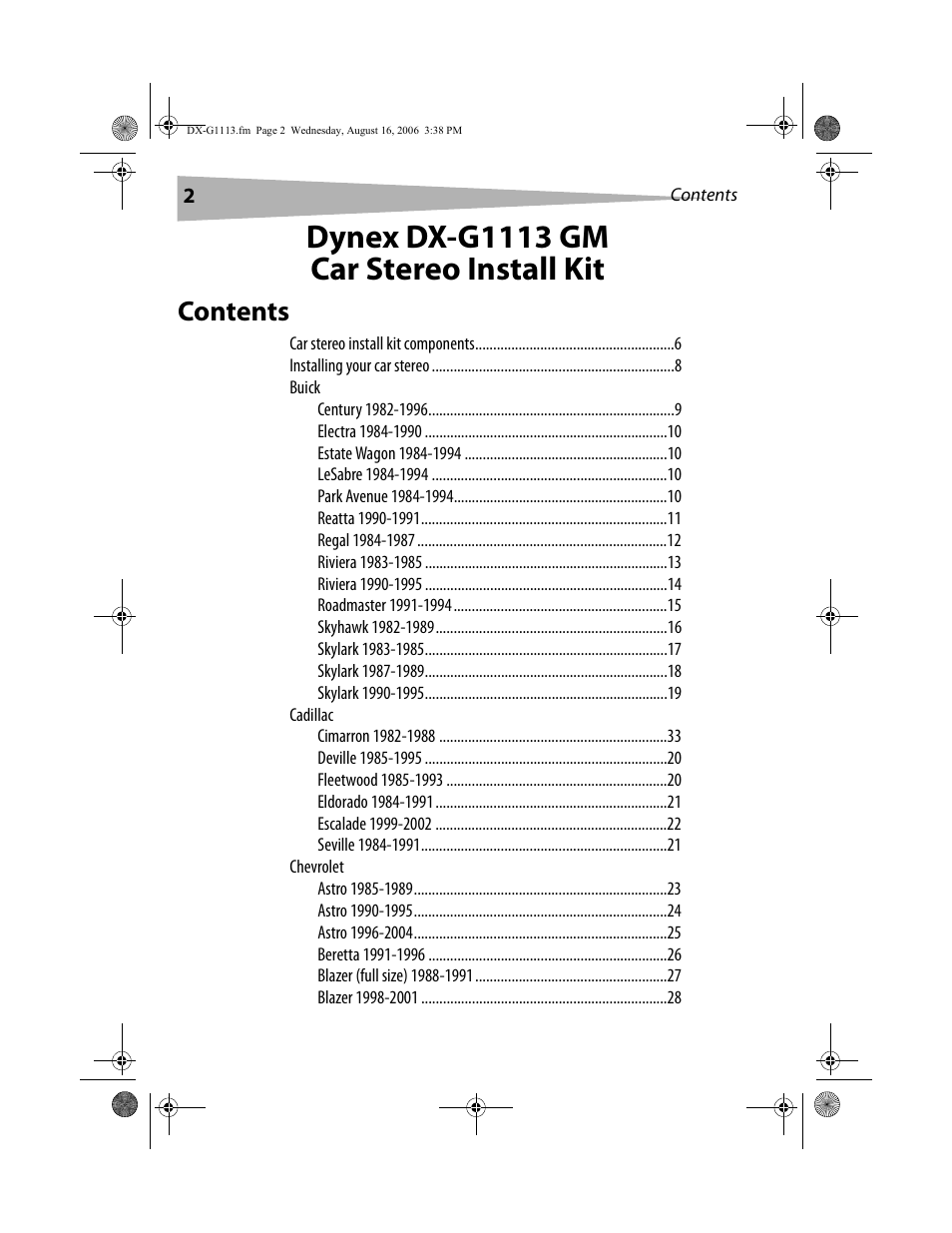 Dynex DX-G1113 User Manual | Page 2 / 156