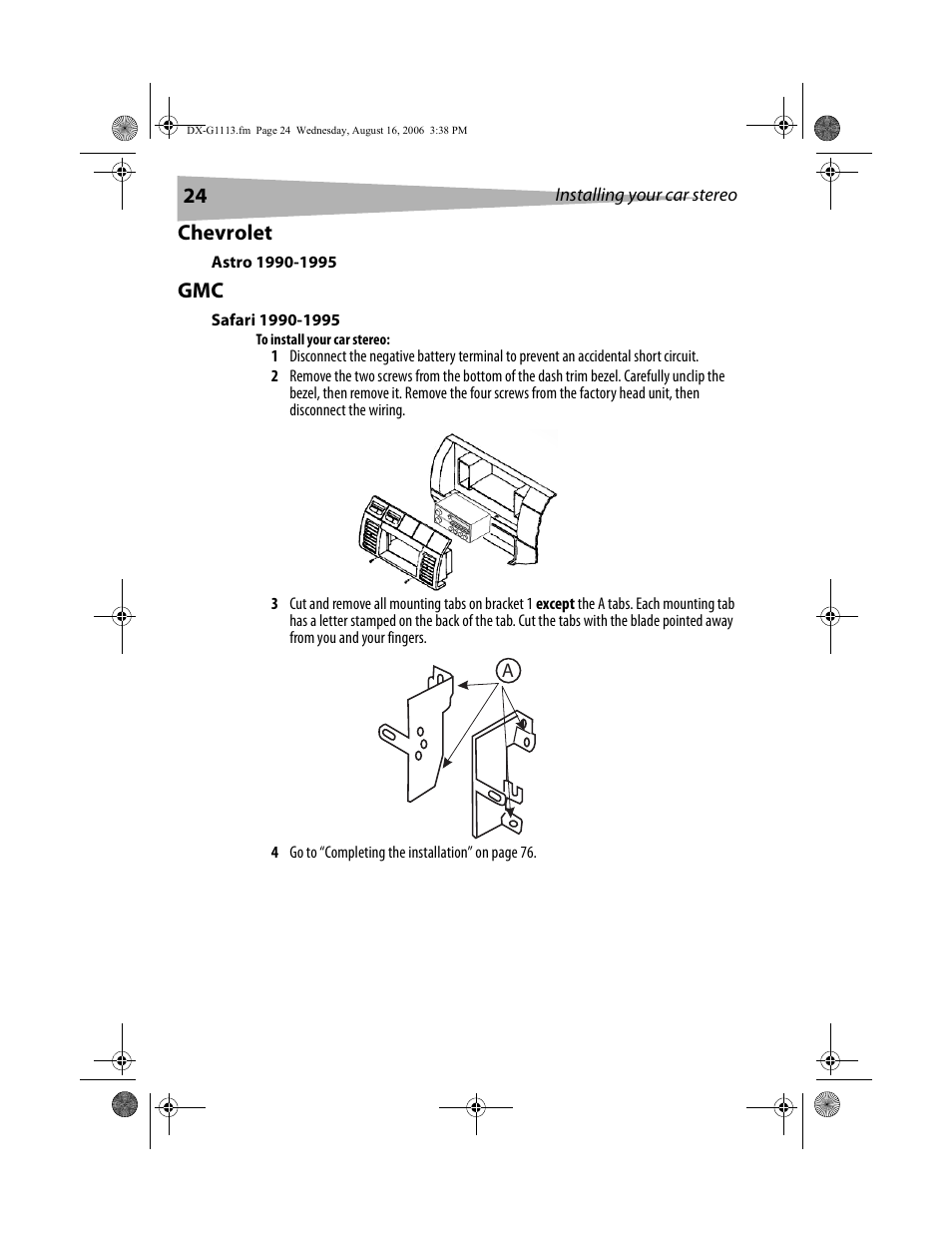 Chevrolet | Dynex DX-G1113 User Manual | Page 24 / 156