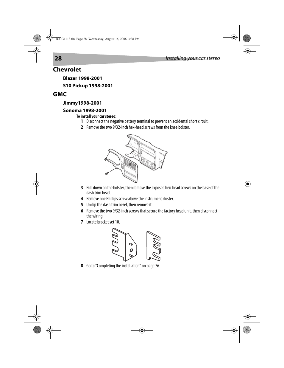 Chevrolet | Dynex DX-G1113 User Manual | Page 28 / 156