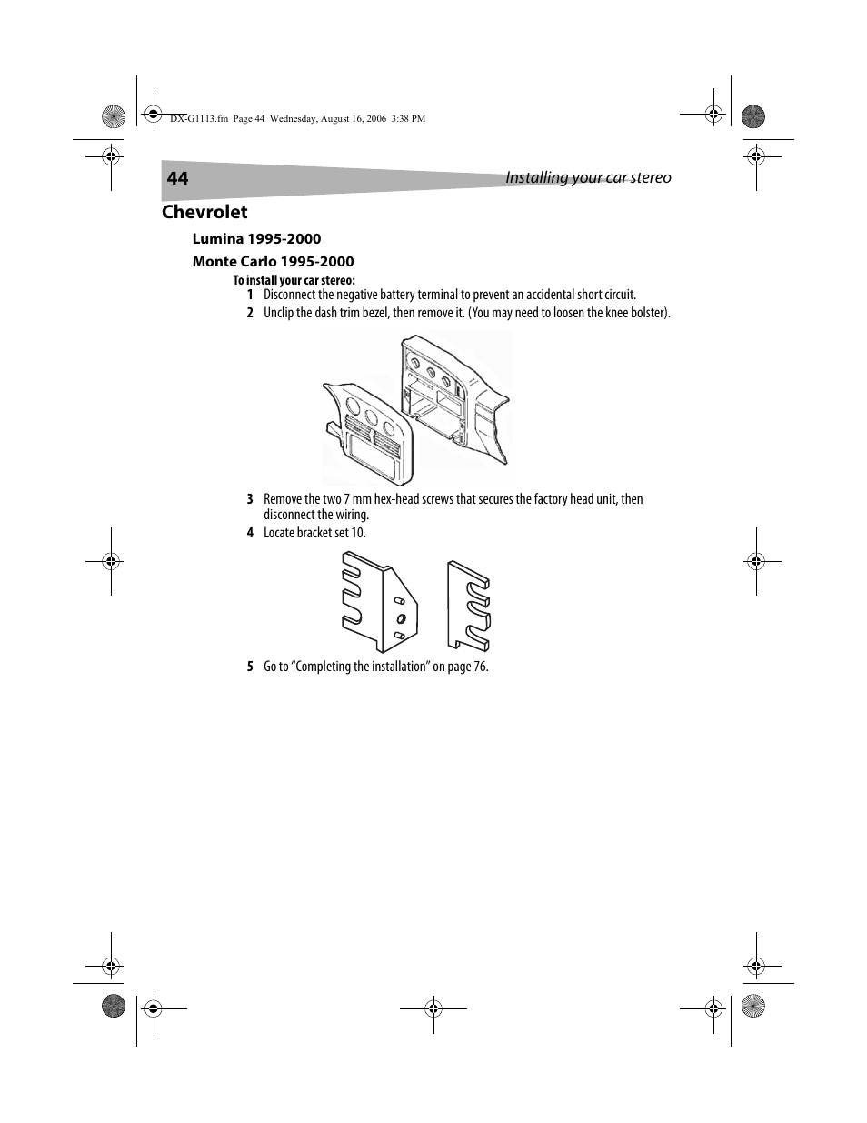 Chevrolet | Dynex DX-G1113 User Manual | Page 44 / 156