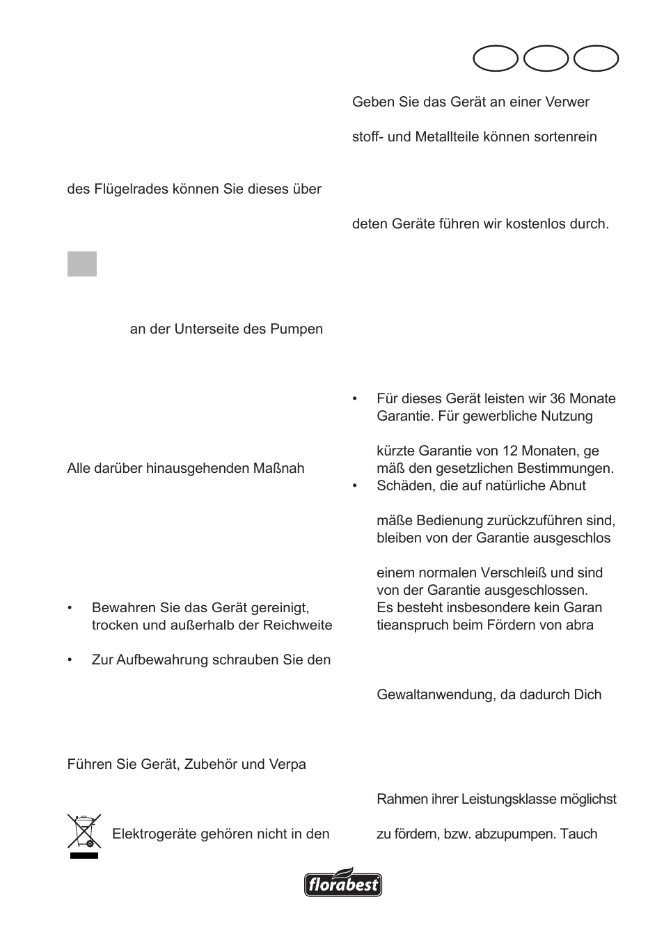 Entsorgung/ umweltschutz, Ersatzteile, Garantie | Ch at de | Florabest FTS 1100 A1 User Manual | Page 47 / 54