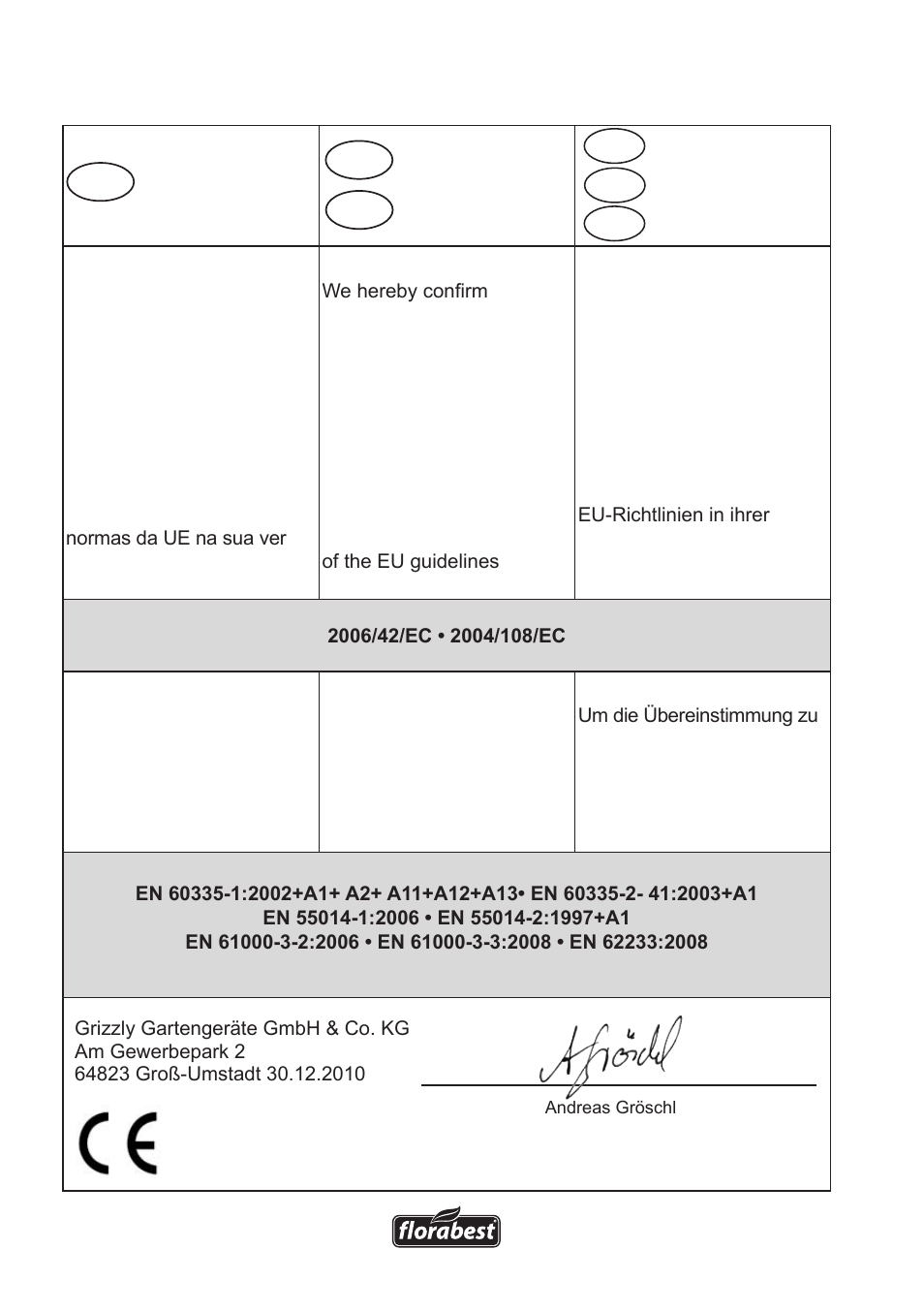 De at | Florabest FTS 1100 A1 User Manual | Page 52 / 54