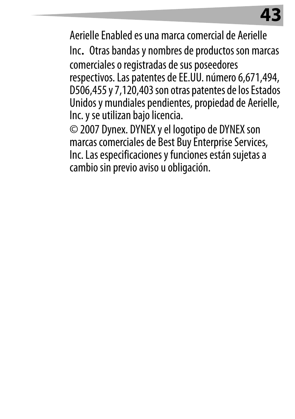 Dynex DX-FMRDS User Manual | Page 43 / 50