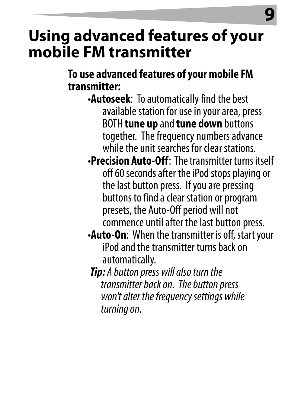 Dynex DX-FMRDS User Manual | Page 9 / 50