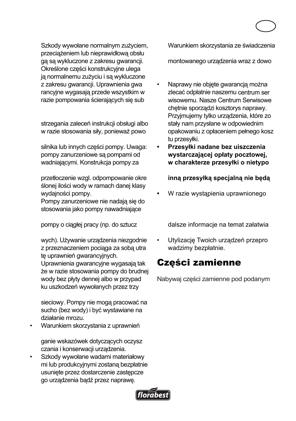 Części zamienne | Florabest FTS 1100 A1 User Manual | Page 21 / 74