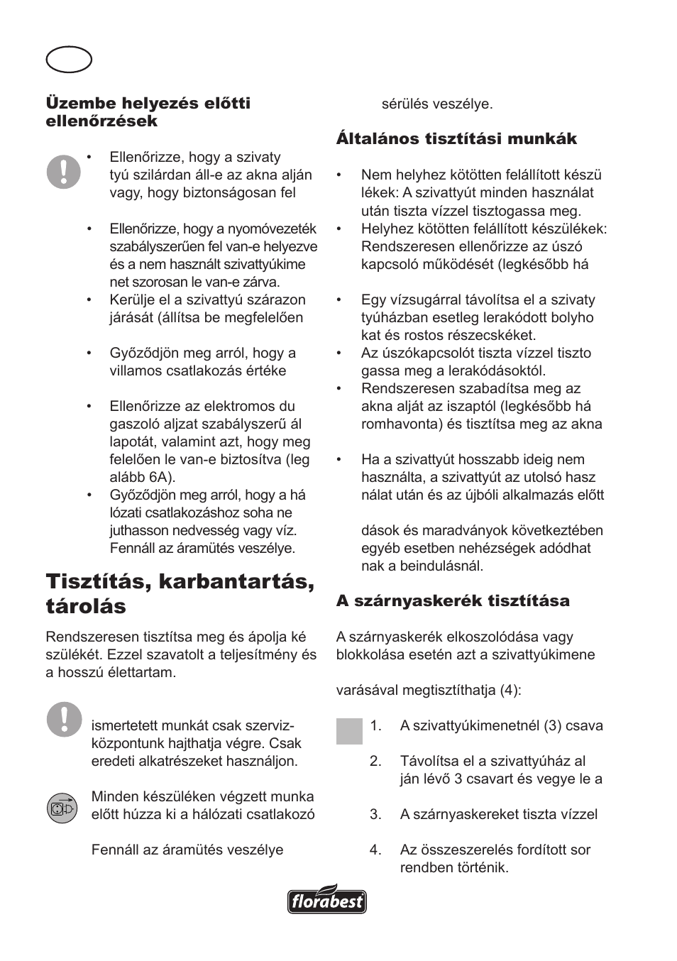 Tisztítás, karbantartás, tárolás | Florabest FTS 1100 A1 User Manual | Page 28 / 74