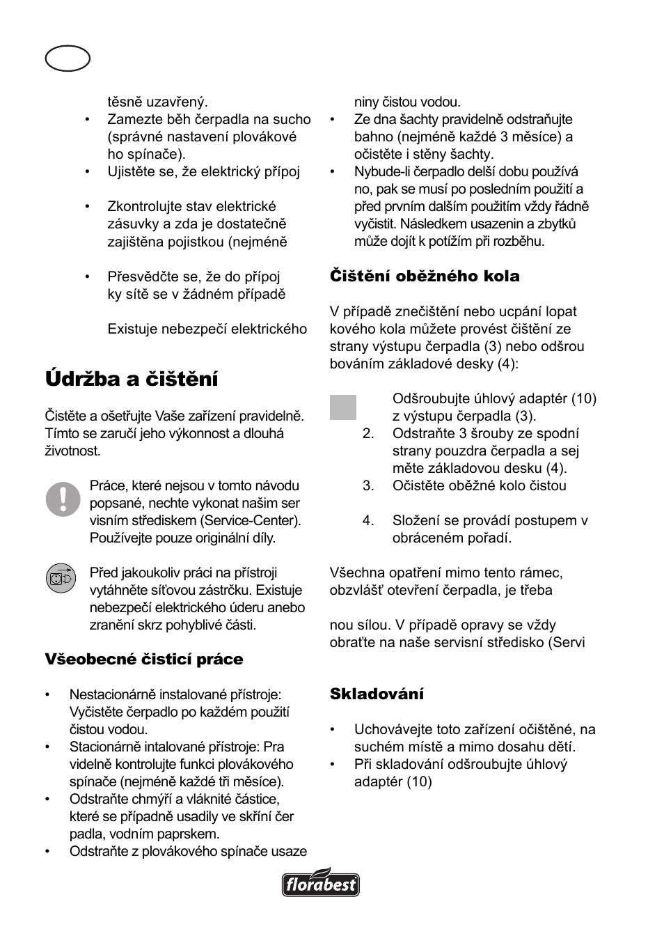 Údržba a čištění | Florabest FTS 1100 A1 User Manual | Page 48 / 74