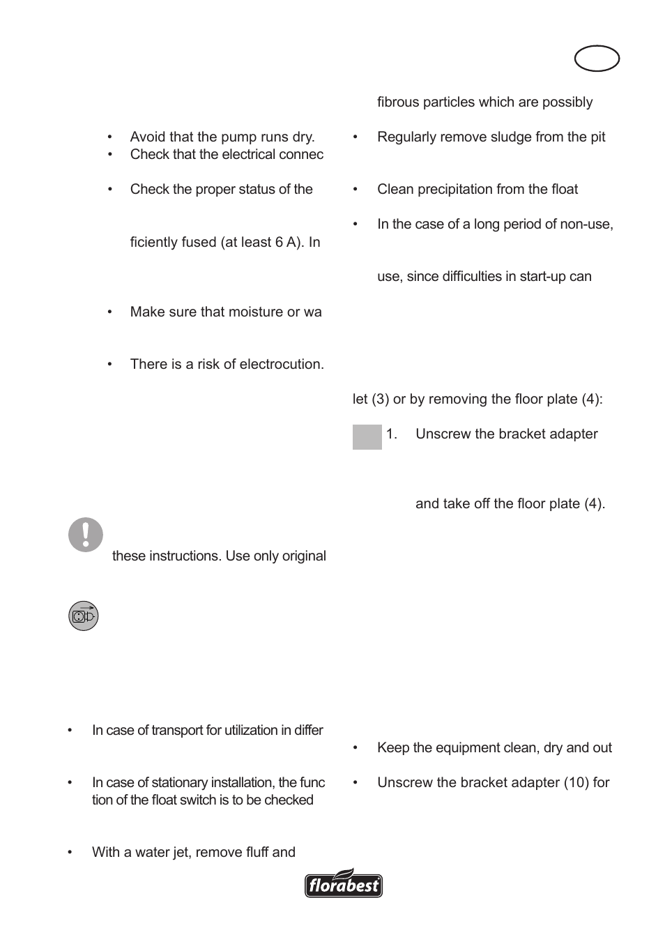 Maintenance instructions | Florabest FTS 1100 A1 User Manual | Page 9 / 74