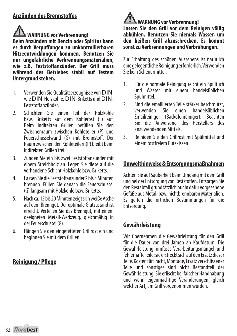 Florabest 1226L7 User Manual | Page 32 / 32