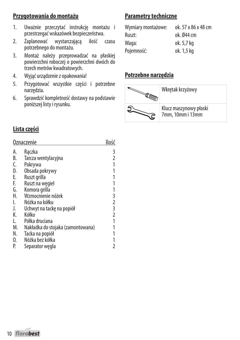 Florabest 1226L7 User Manual | Page 10 / 44