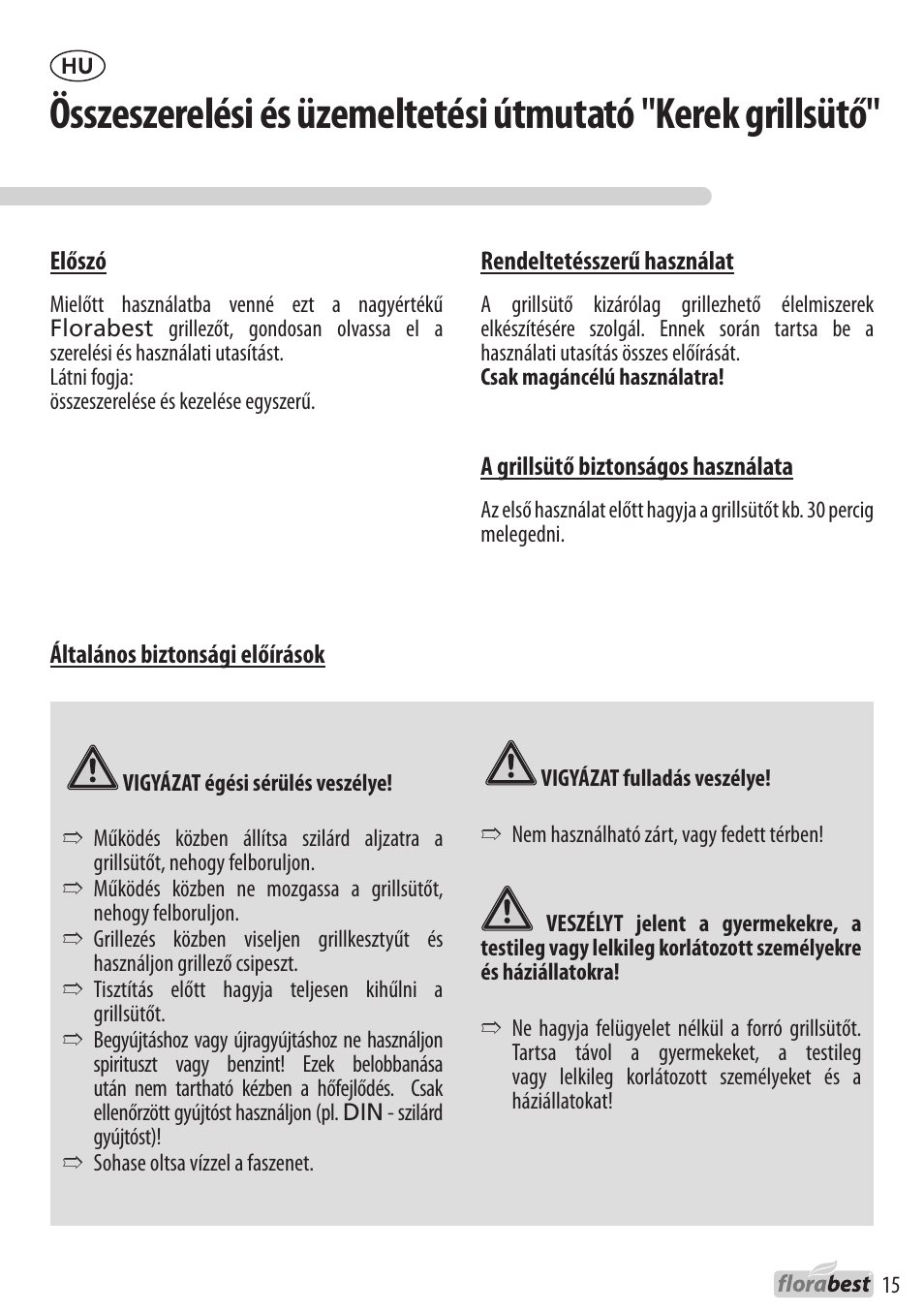 Florabest 1226L7 User Manual | Page 15 / 44