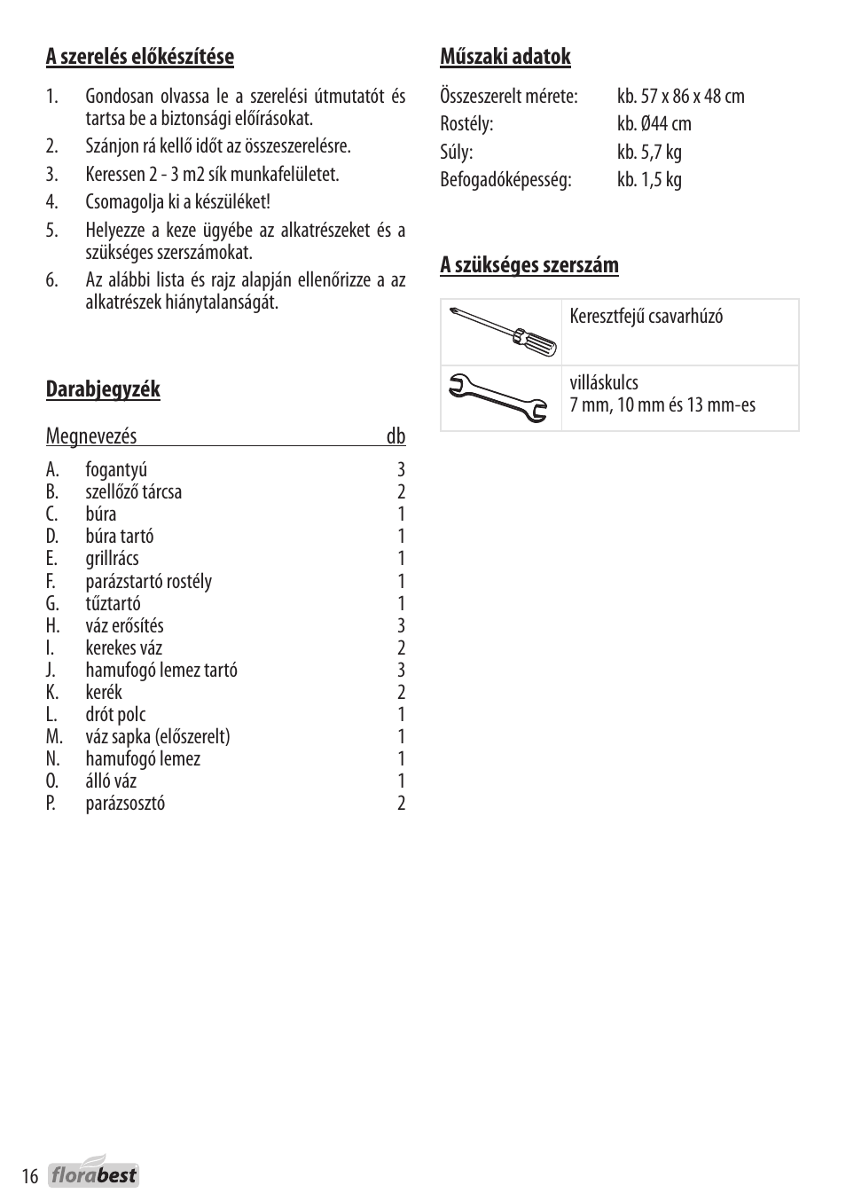 Florabest 1226L7 User Manual | Page 16 / 44