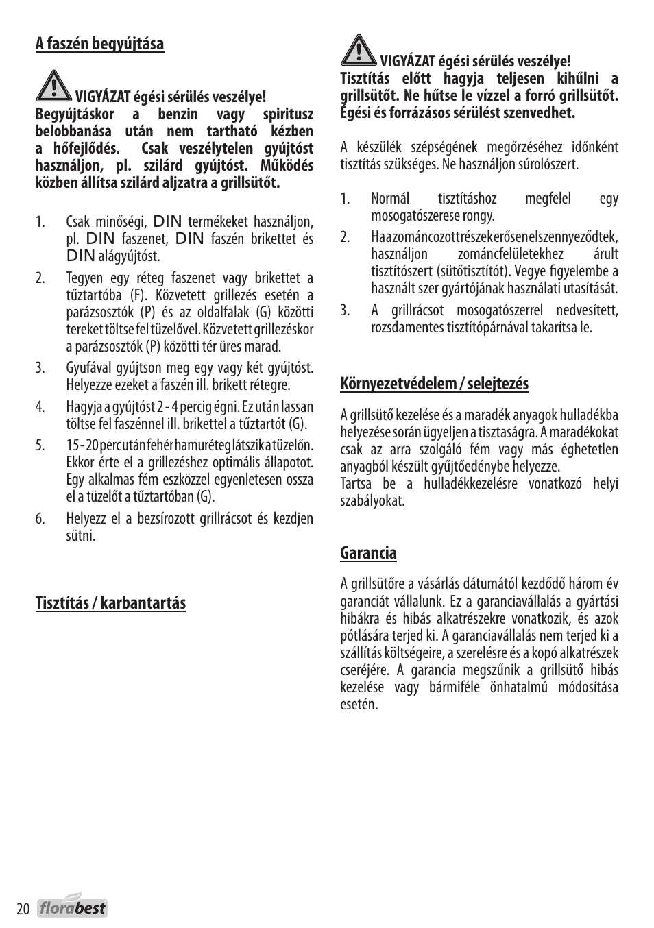 Florabest 1226L7 User Manual | Page 20 / 44