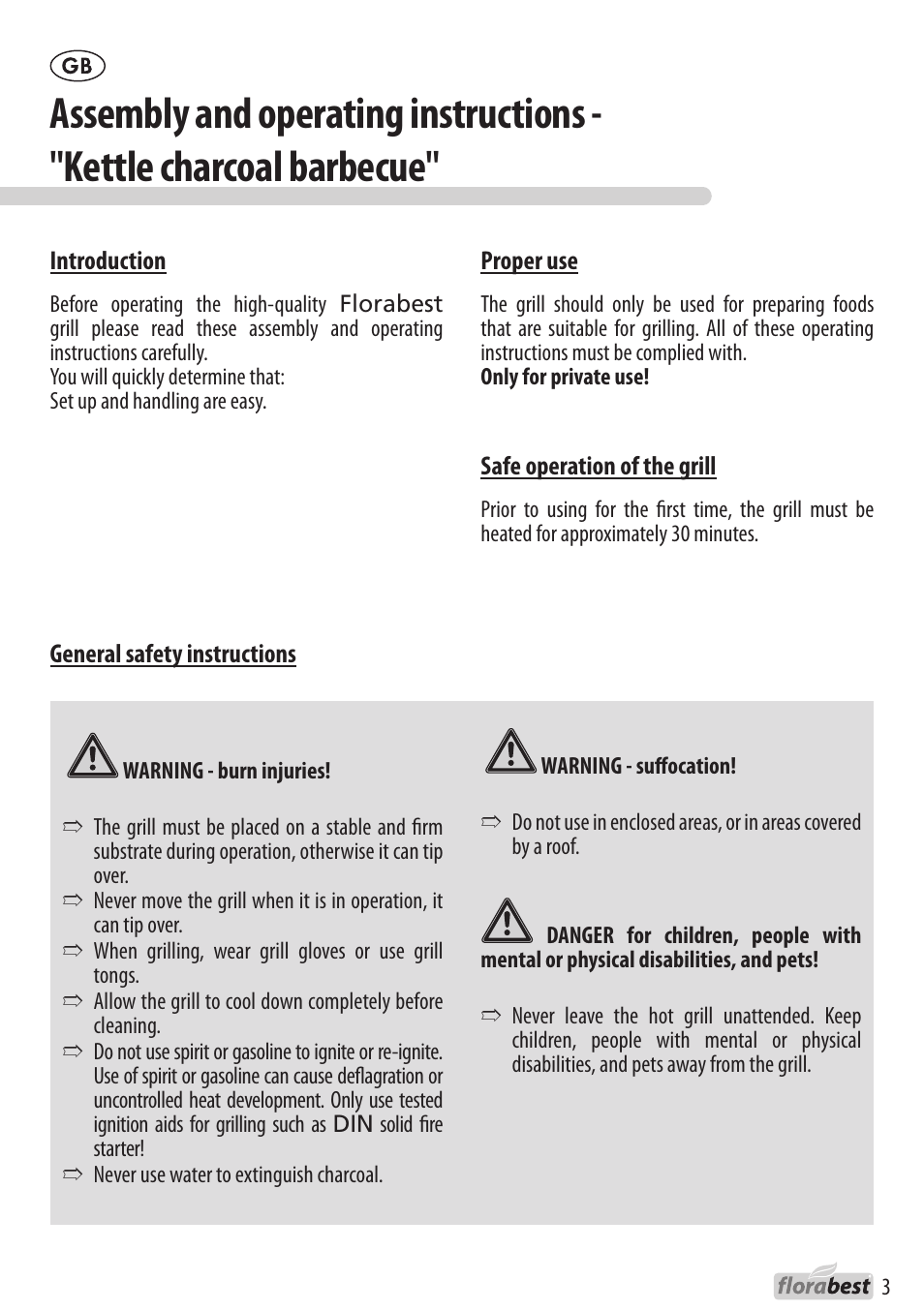 Florabest 1226L7 User Manual | Page 3 / 44