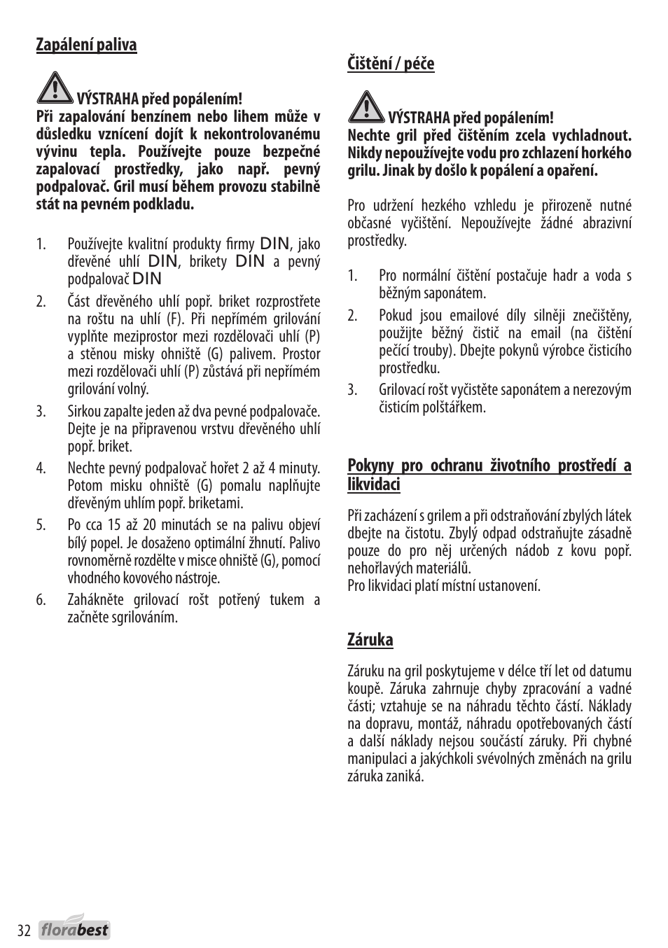 Florabest 1226L7 User Manual | Page 32 / 44