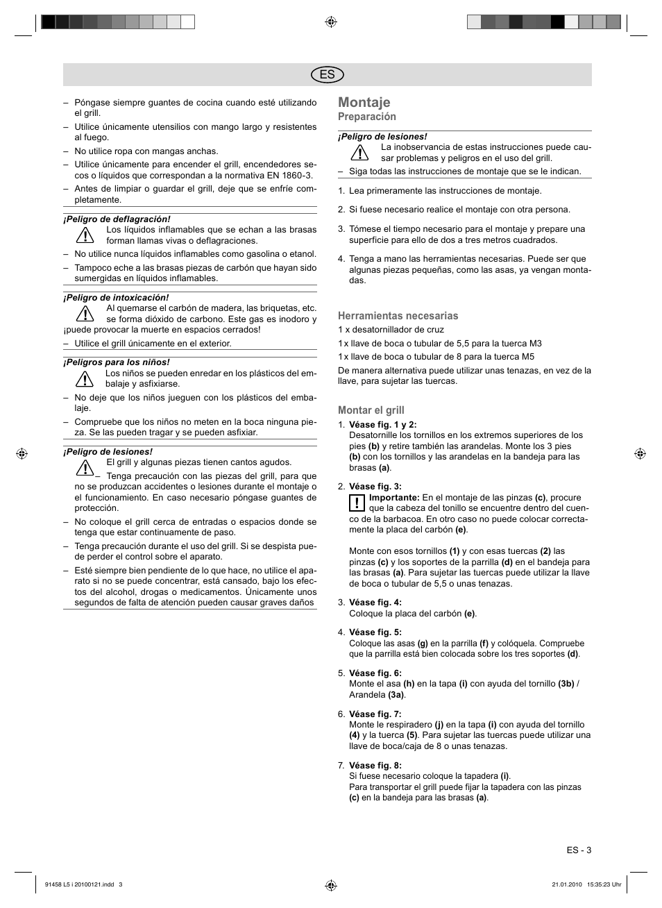 Montaje | Florabest HC-91458 User Manual | Page 5 / 32