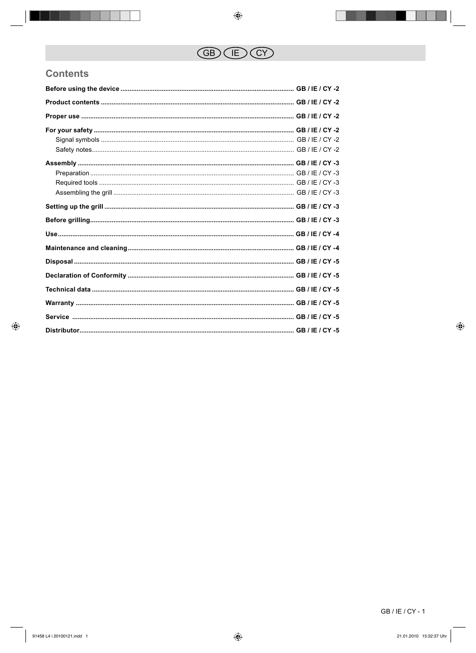 Florabest HC-91458 User Manual | Page 3 / 50