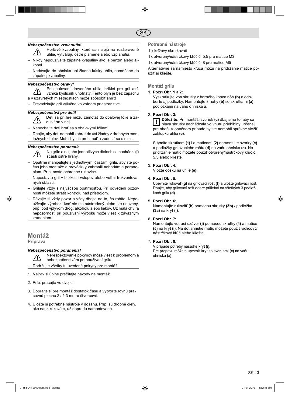 Montáž | Florabest HC-91458 User Manual | Page 35 / 50