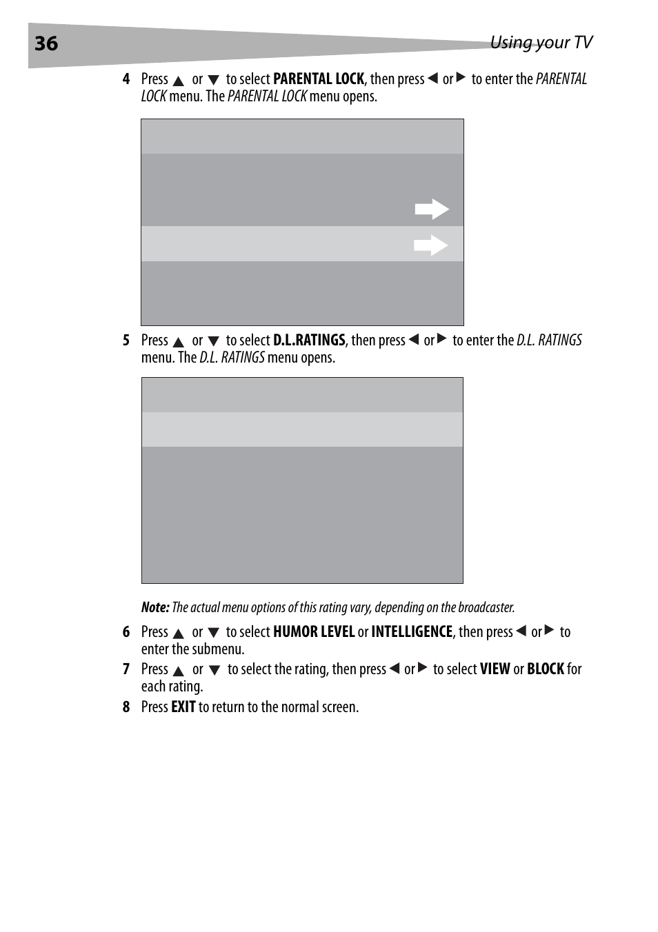 Dynex DX-R20TV User Manual | Page 36 / 142