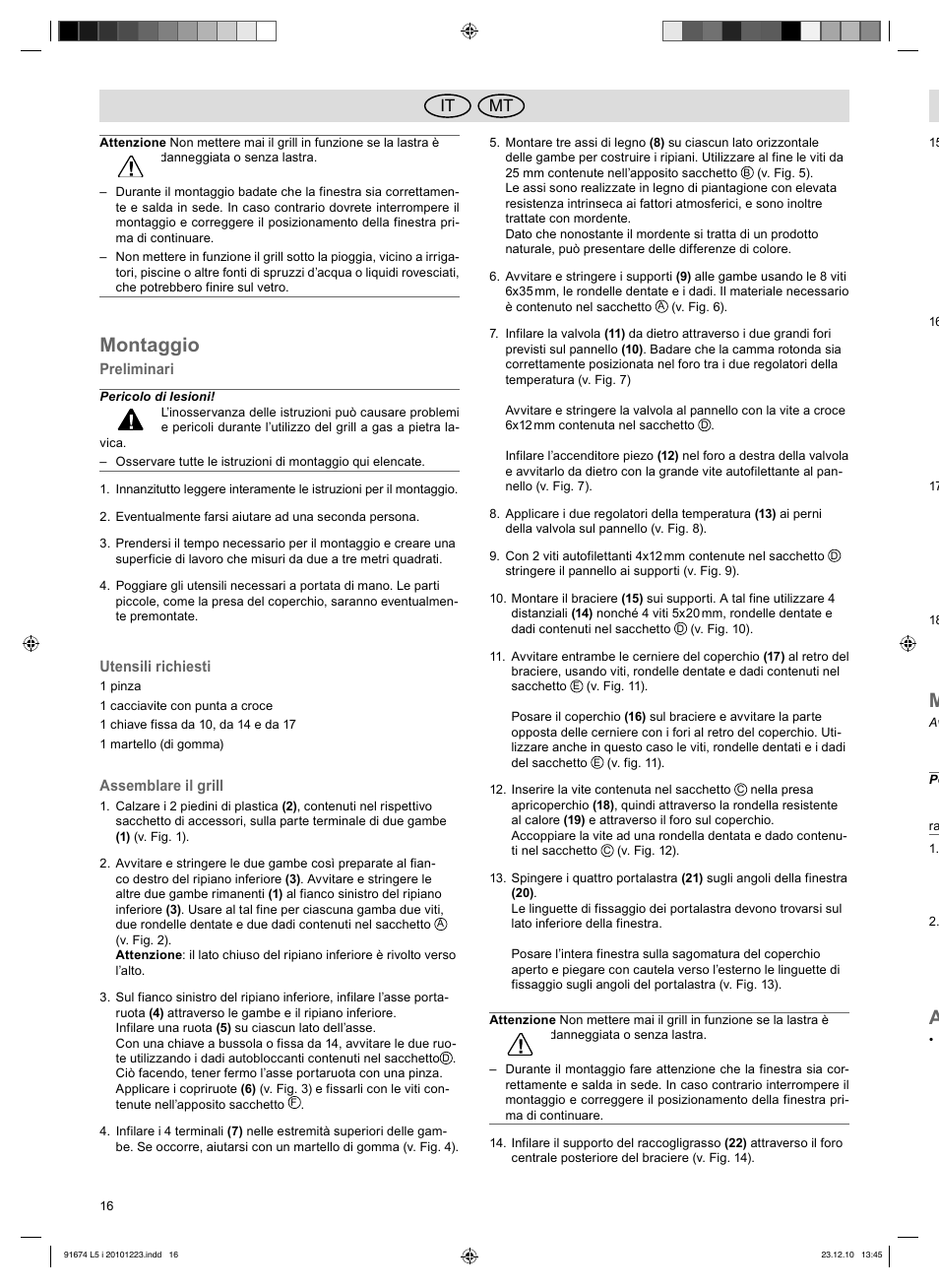 Montaggio, Mt it | Florabest 3201 User Manual | Page 16 / 42