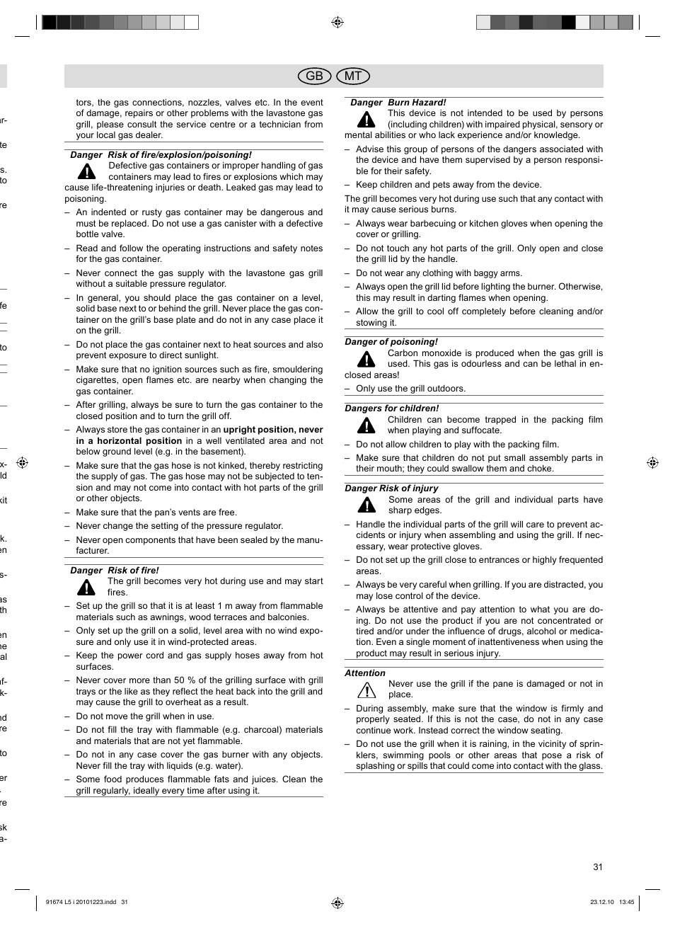 Mt gb | Florabest 3201 User Manual | Page 31 / 42