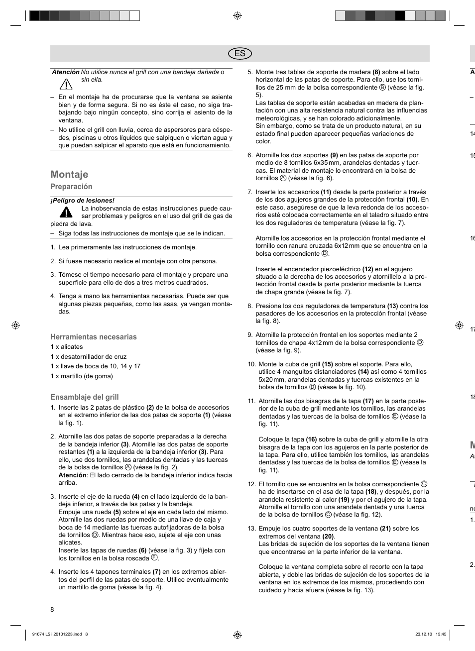 Montaje | Florabest 3201 User Manual | Page 8 / 42