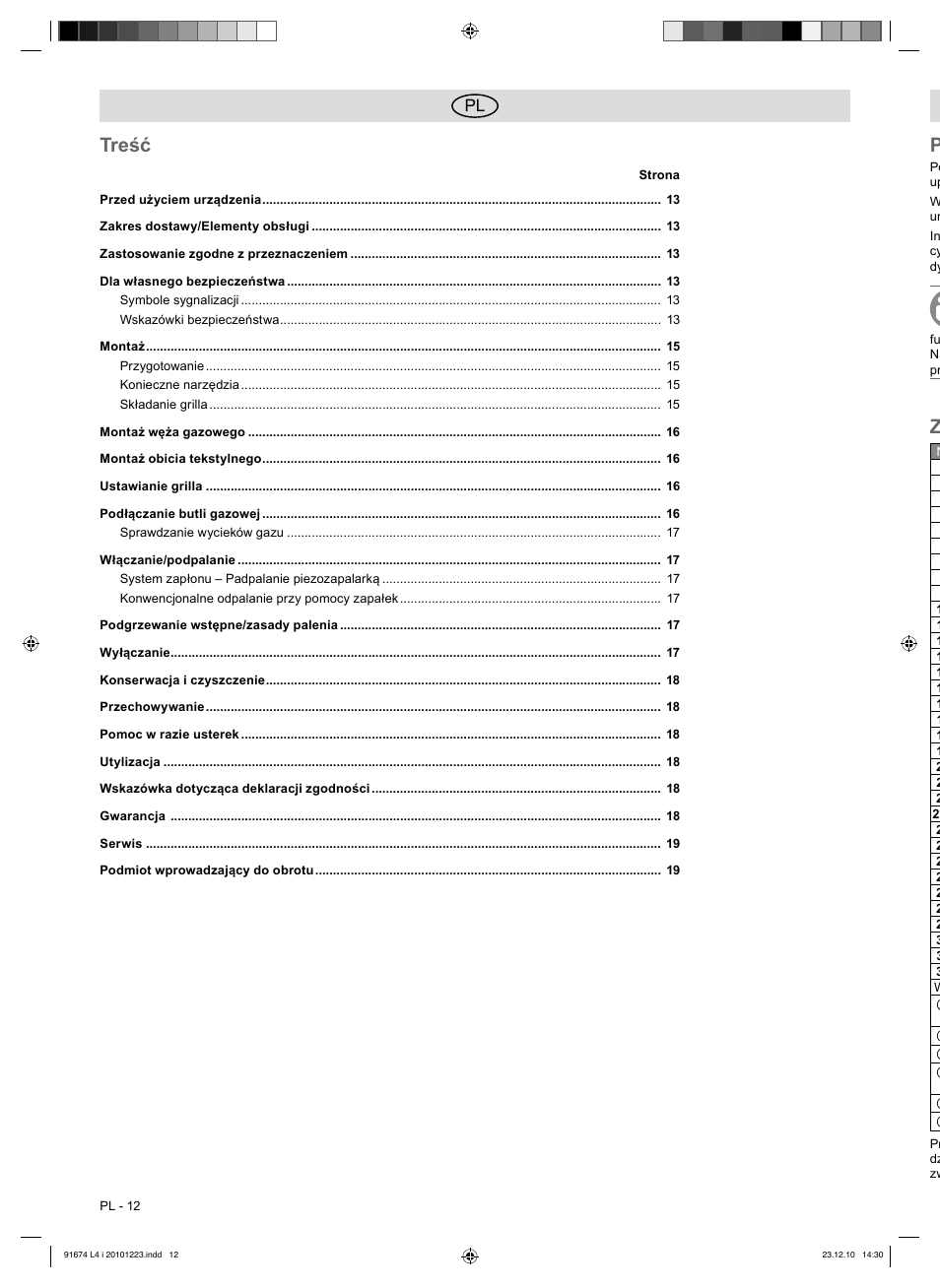 Treść | Florabest 3201 User Manual | Page 12 / 58