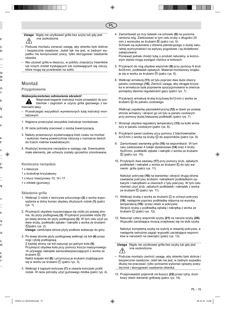 Montaż | Florabest 3201 User Manual | Page 15 / 58