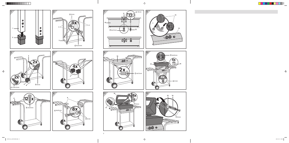 8x 12 x, 4x 4 x | Florabest 3201 User Manual | Page 2 / 58
