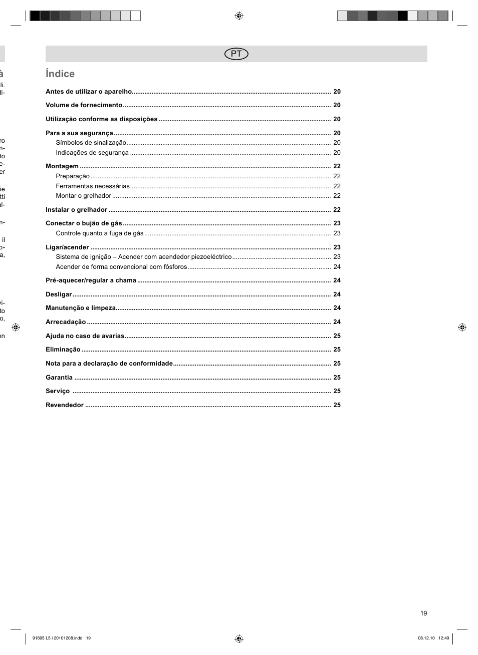 Índice | Florabest 3202 User Manual | Page 19 / 38