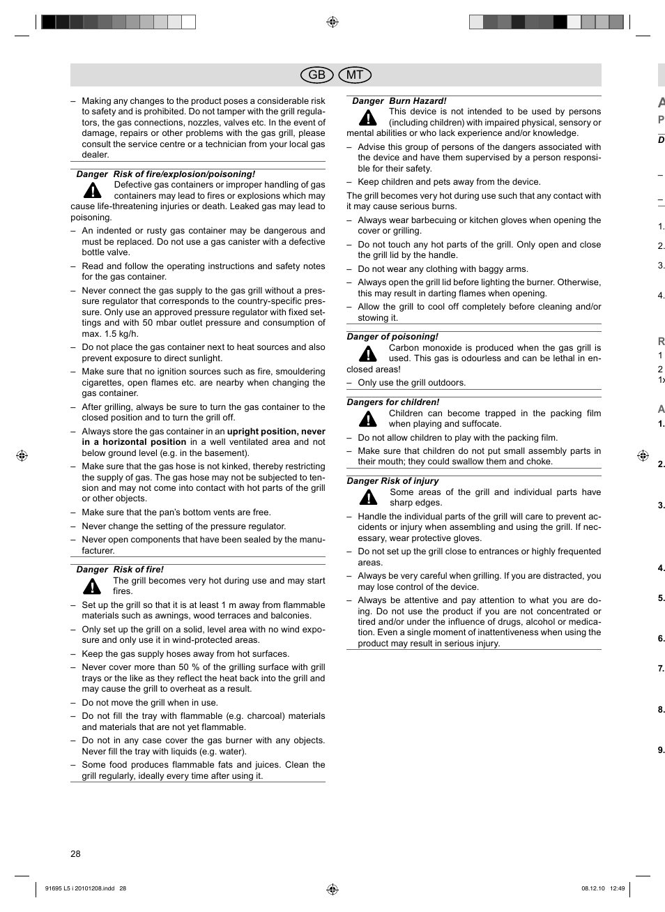Mt gb | Florabest 3202 User Manual | Page 28 / 38