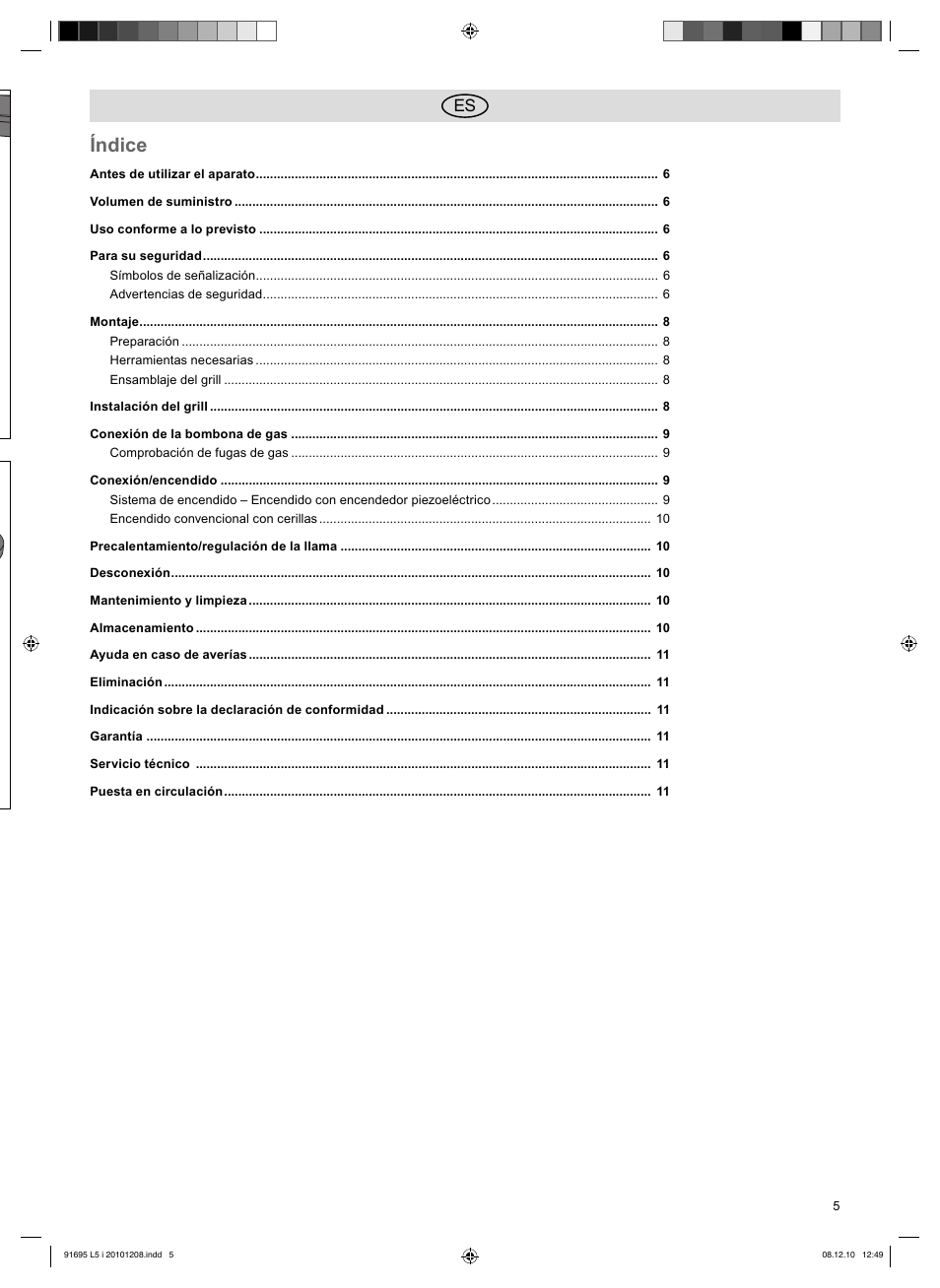 Índice | Florabest 3202 User Manual | Page 5 / 38