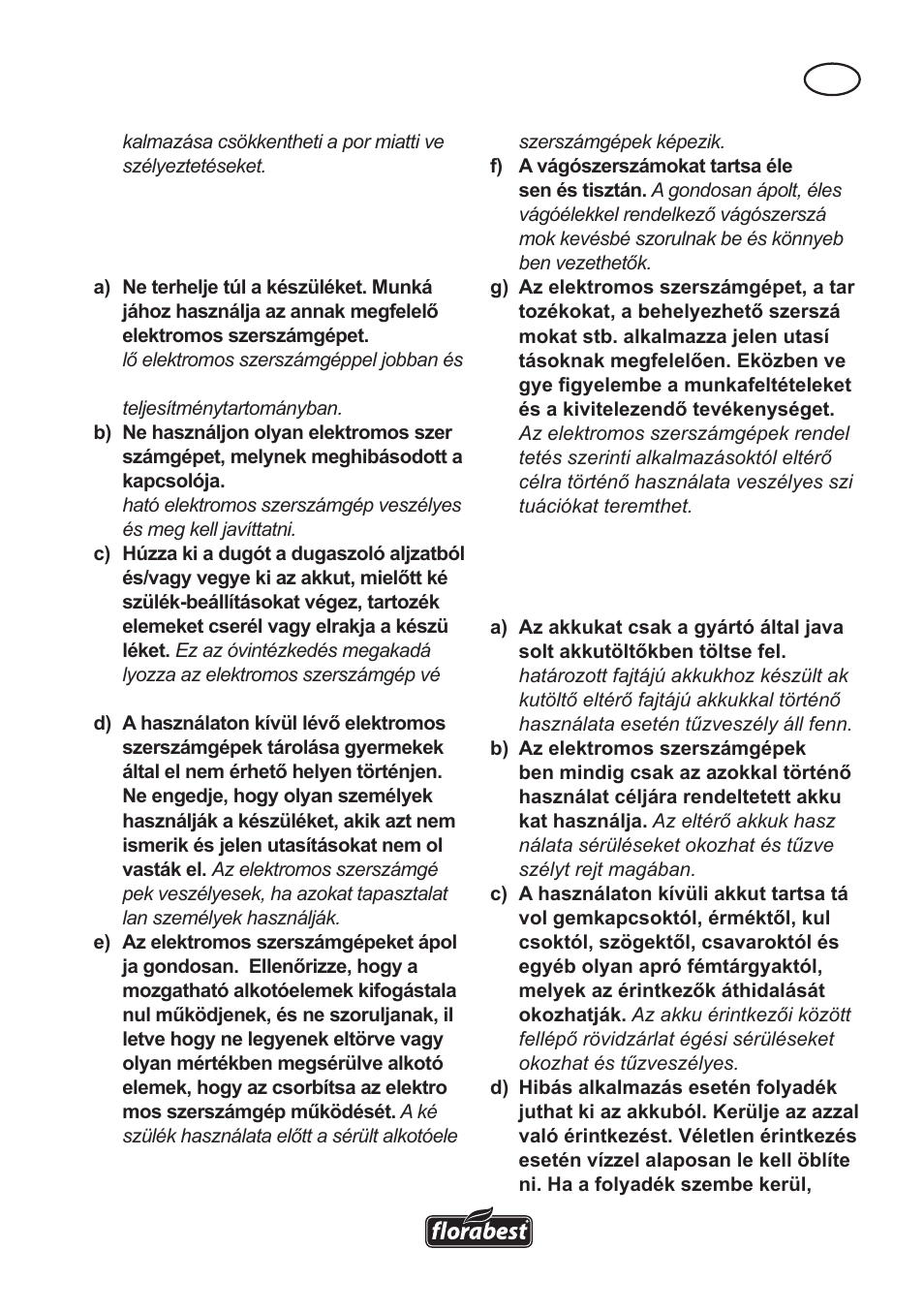 Florabest FAH 18 A User Manual | Page 35 / 118