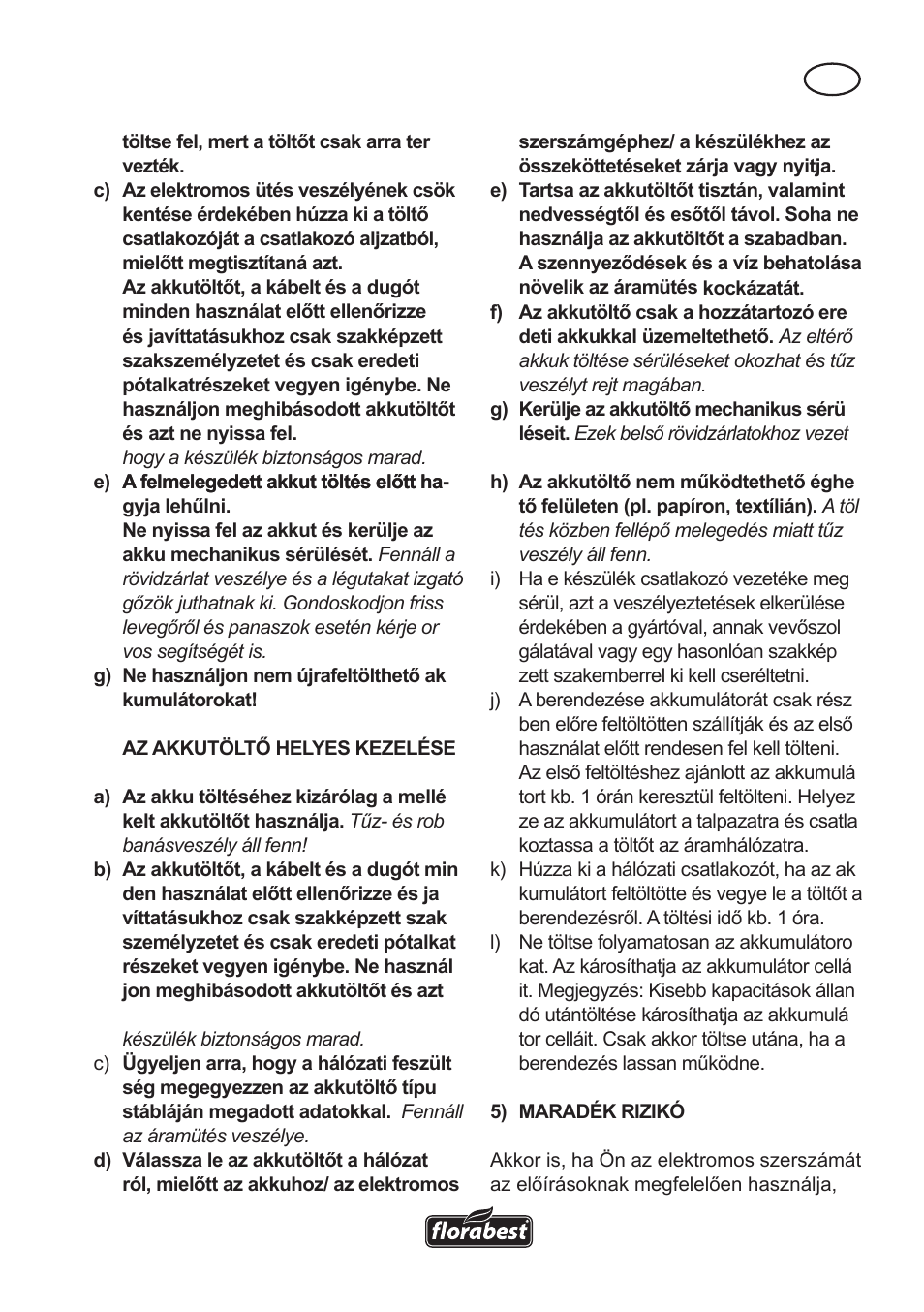 Florabest FAH 18 A User Manual | Page 37 / 118