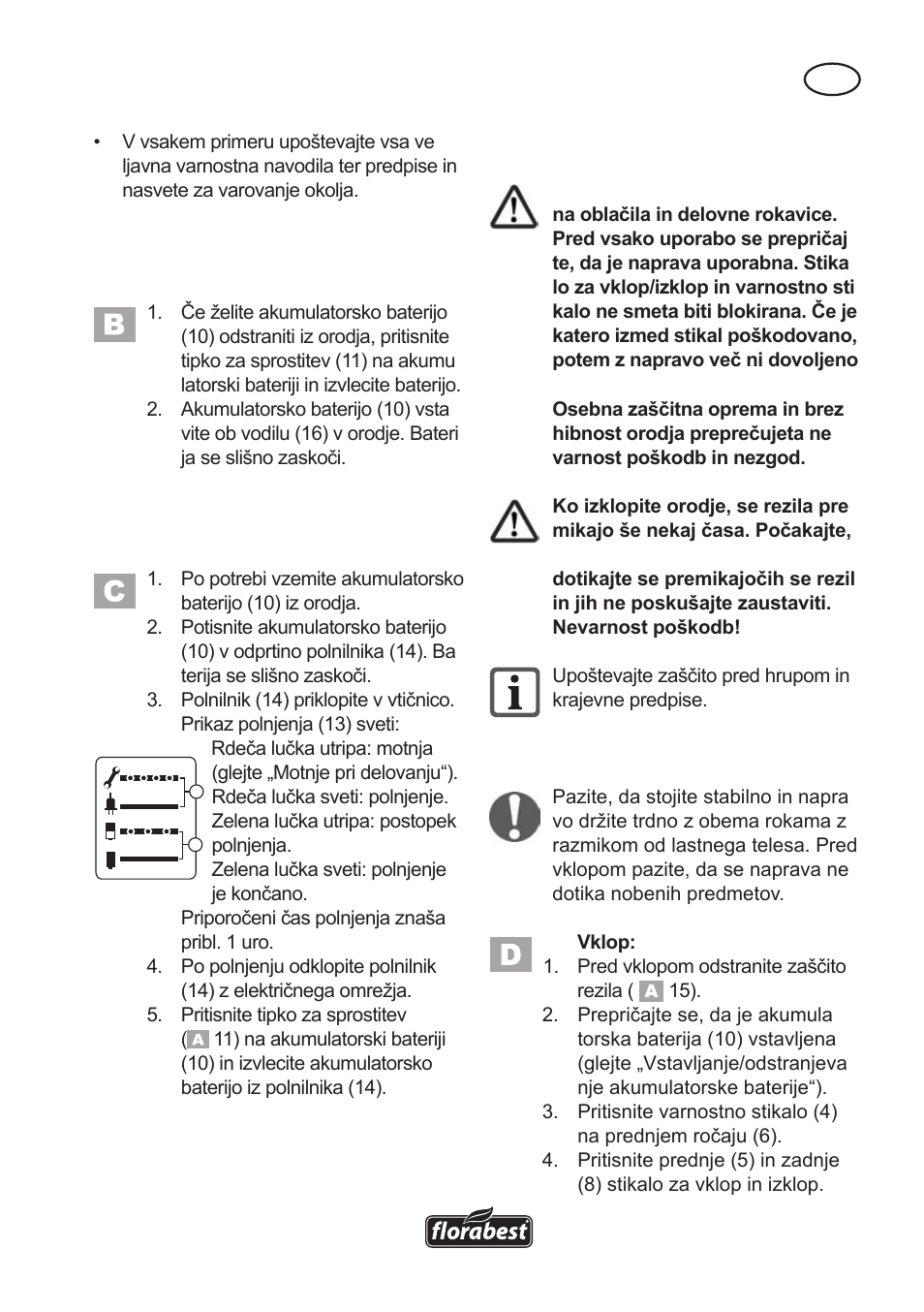 Uporaba | Florabest FAH 18 A User Manual | Page 53 / 118