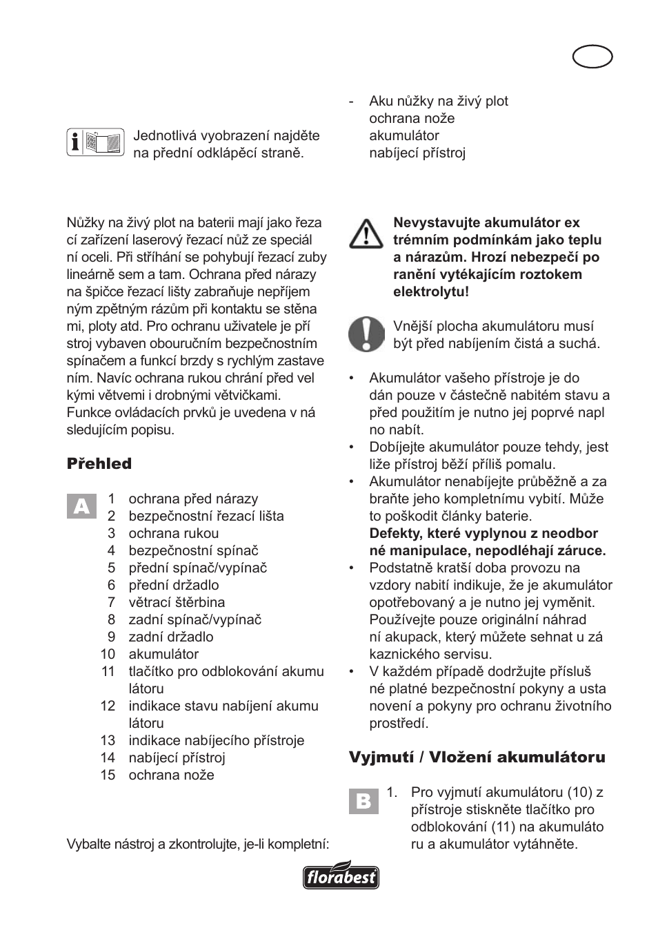 Všeobecný popis, Proces nabíjení | Florabest FAH 18 A User Manual | Page 65 / 118